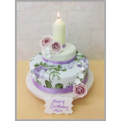 Candle Lit Garden Cake