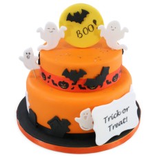 Ghost & Bat Two~Tier Cake