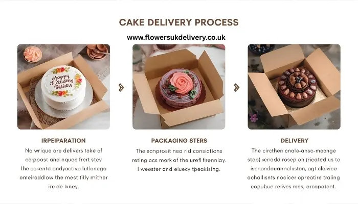 UK anniversary cake delivery process step by step