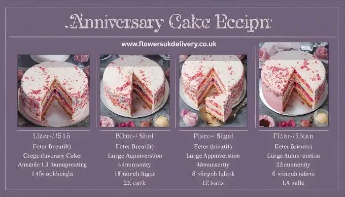 Anniversary cake size guide UK online ordering