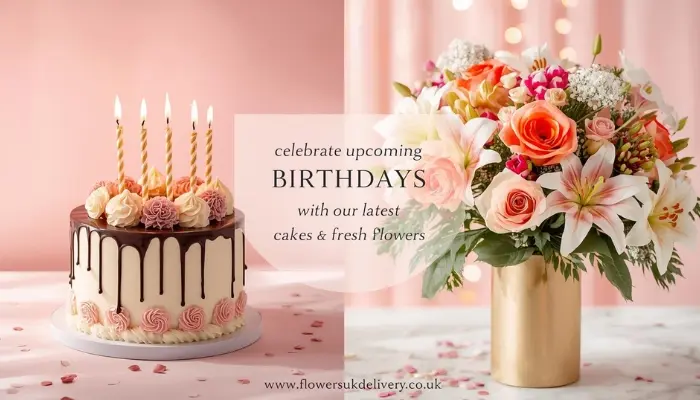 send birthday fresh cake with flowers