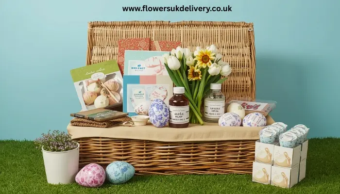 Easter hamper delivery UK — same day and next day delivery available Relevance: Reinforces the delivery service aspect Placement: Within Section 6