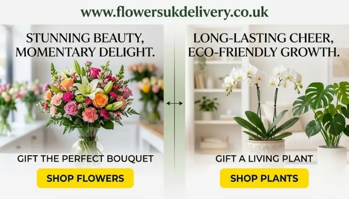 Flowers and potted plant comparing which makes a better gift
