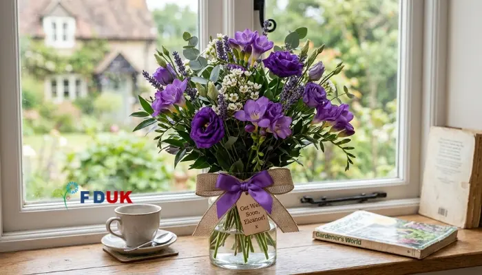 Burst of Summer Bouquet – Get Well Soon Flowers Delivery UK with sunflowers Relevance: Visually showcases the bold, bright colors of the third bouquet