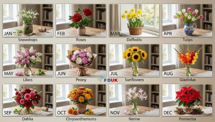 seasonal flower gift ideas month by month