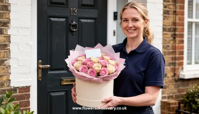 A close-up side-by-side comparison image. On the left: a classic round latex balloon in pastel pink. On the right: a large silver foil star-shaped balloon. Both are shown floating next to matching flower bouquets — pink roses beside the latex balloon, white lilies beside the foil balloon. Clean white background, soft studio lighting to show texture and shine clearly.