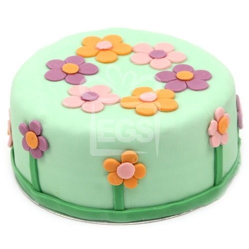 Peonies Birthday Cake (7 Inch Peonies Birthday Cake)