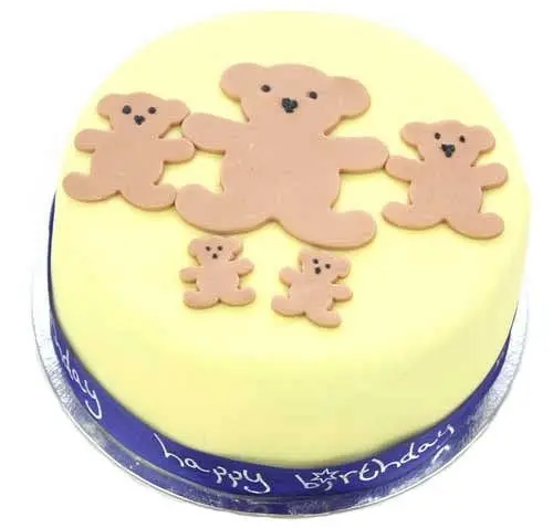 Teddy Birthday Cake For Boy (7 Inch Teddy Birthday Cake For Boy)