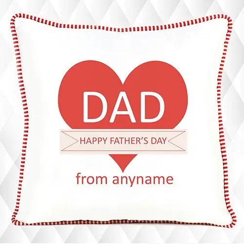Dad Happy Fathers Day - Personalised Cushion