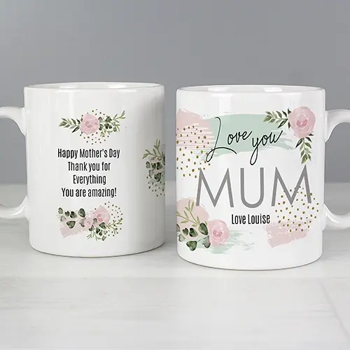 Personalised Abstract Rose Mug