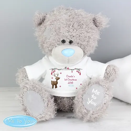 Personalised Me To You Bear with Reindeer T-Shirt
