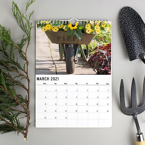 Personalised A4 Gardening Calendar