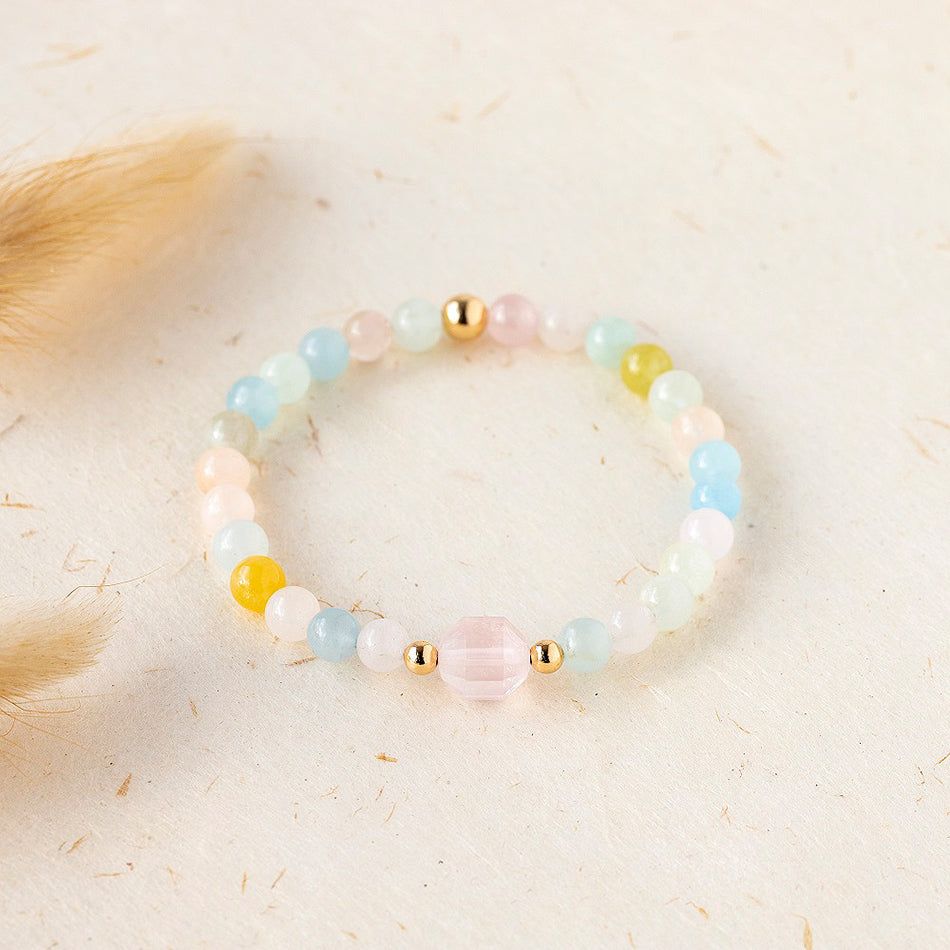 Morganite Mirage Gemstone Bracelet 6mm