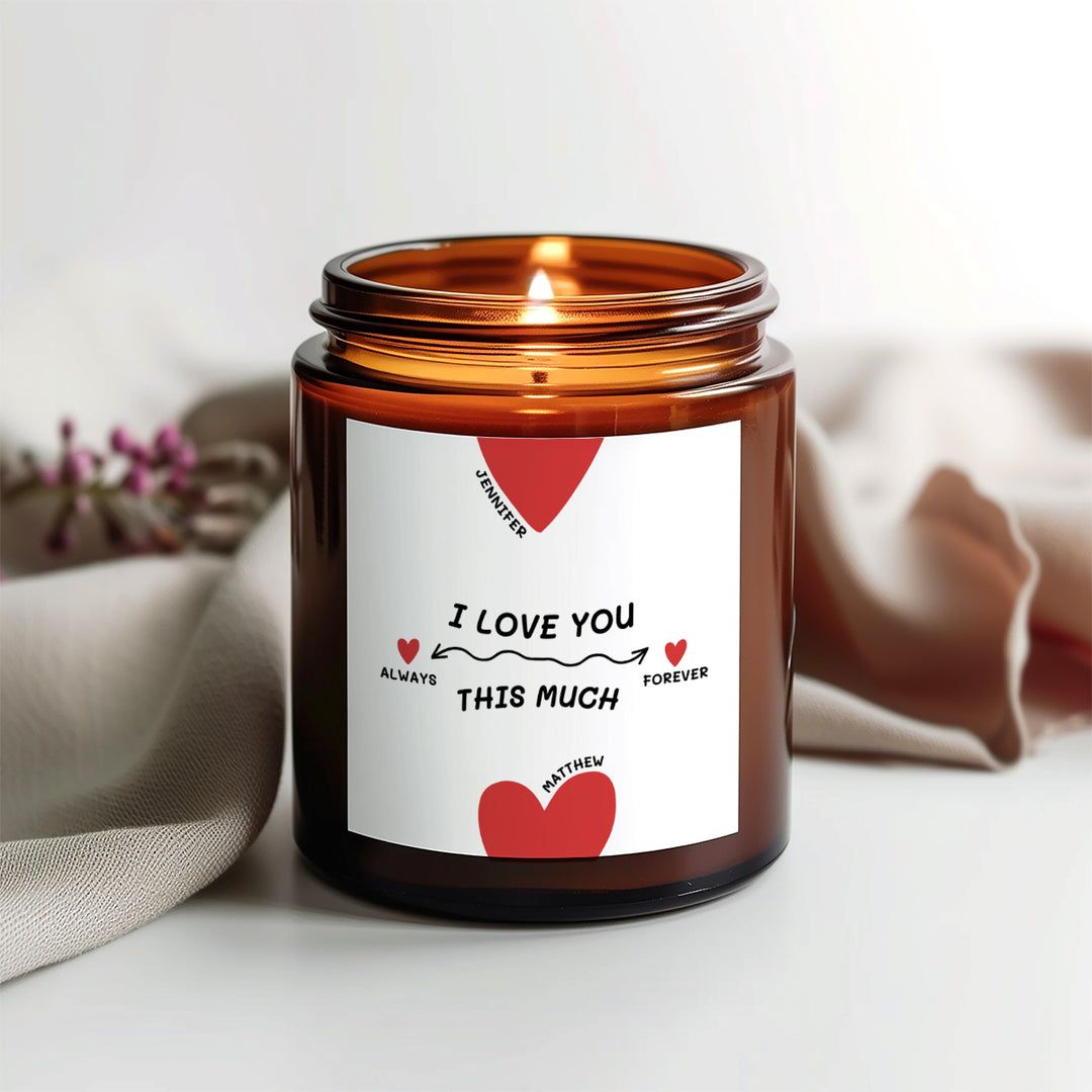 Personalised Romantic Candle - I Love You This Much