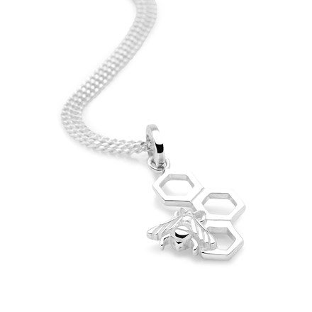 Honeycomb Bee Pendant