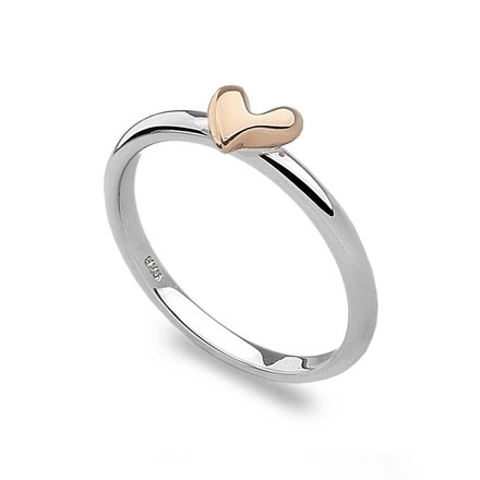 Rose Gold Heart Stack Ring