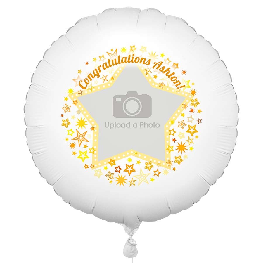Gold Star Photo Balloon