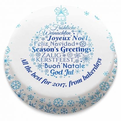 International Bauble Cake (letterbox gift cake (serves 2-4))
