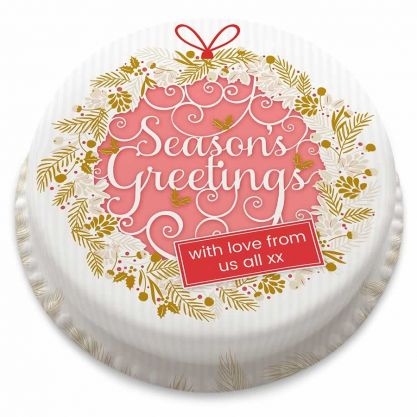 Seasonal Wreath Cake (letterbox gift cake (serves 2-4))