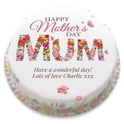 Floral Mum Cake (letterbox gift cake (serves 2-4))