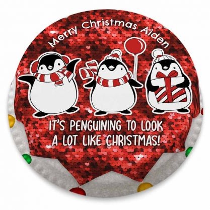 glitzy penguin cake (letterbox gift cake (serves 2-4))