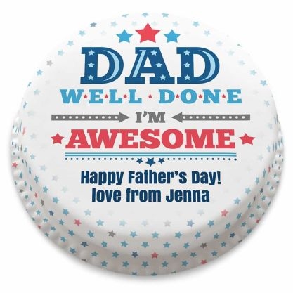 well done dad cake (letterbox gift  cake(serves 2-4))