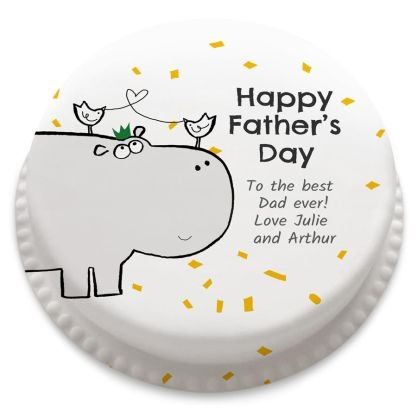 hippo dad cake (letterbox gift  cake(serves 2-4))