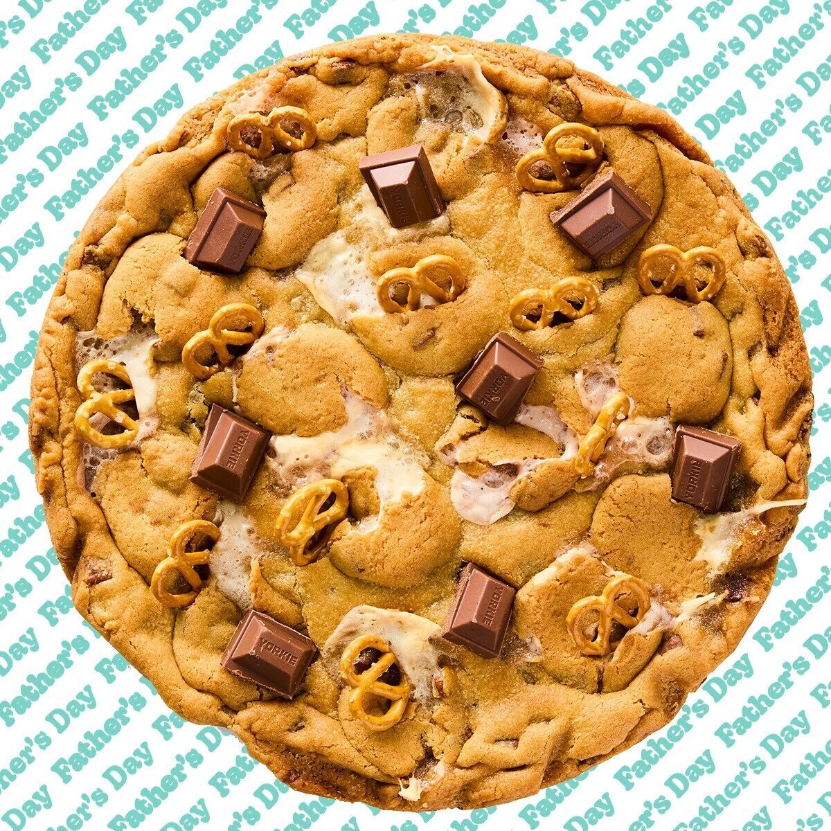 Salted Pretzel, Marshmallow & Yorkie Cookie Pie - Milk Choc