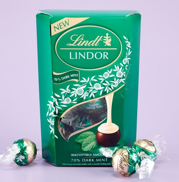Lindt Lindor Dark Mint Chocolate Truffles Box