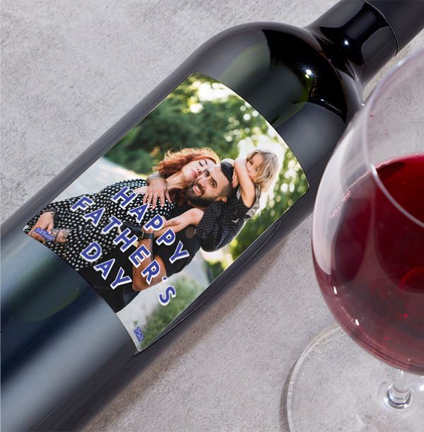 Happy Father's Day Photo Upload Red Wine