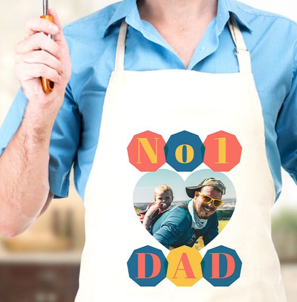 No 1 Dad Photo Upload Apron