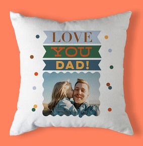 Love You Dad Photo Personalised Cushion