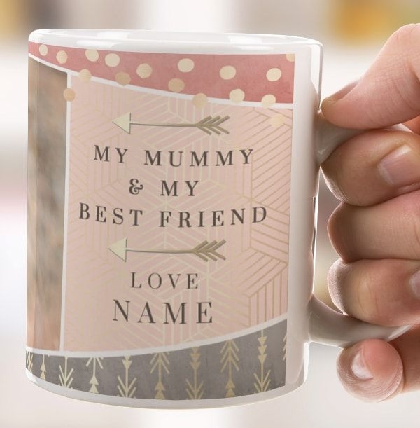 Mummy &amp; Best Friend Photo Mug (Coloured Inside)