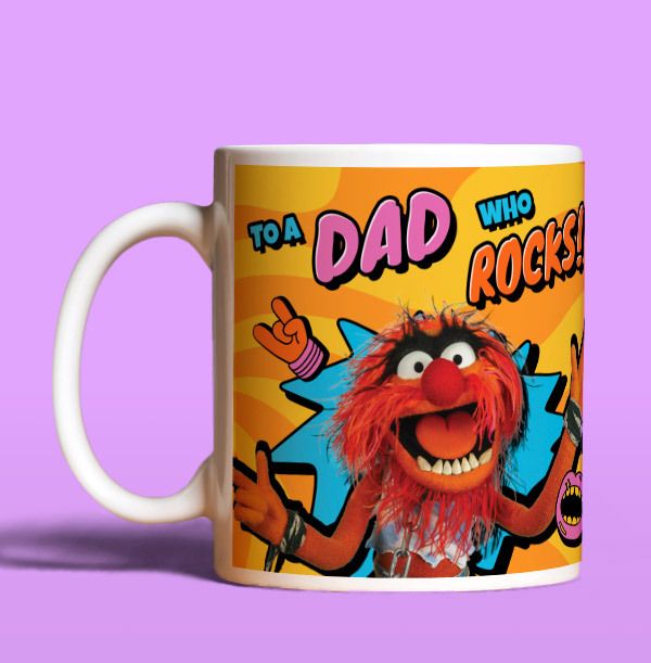 The Muppets Dad Rocks Photo Upload Mug