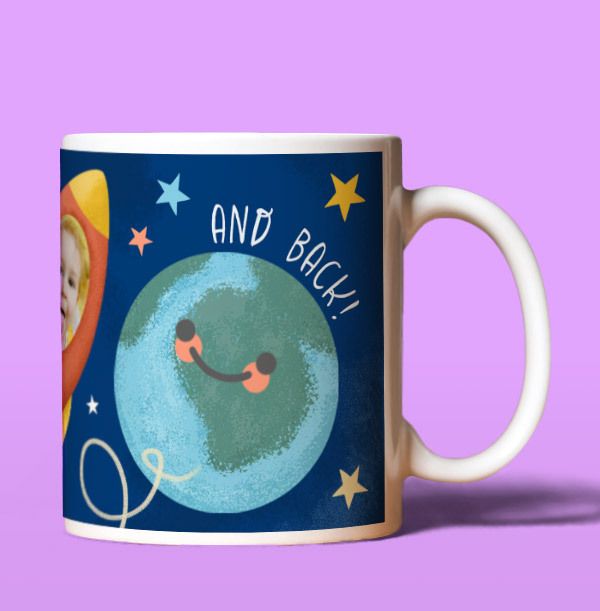 Daddy Love You to the Moon and Back Photo Upload Mug
