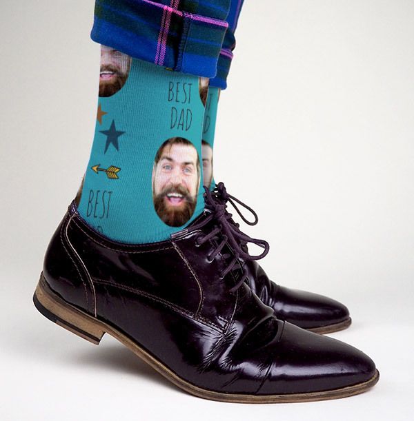 Best Dad Novelty Photo Socks