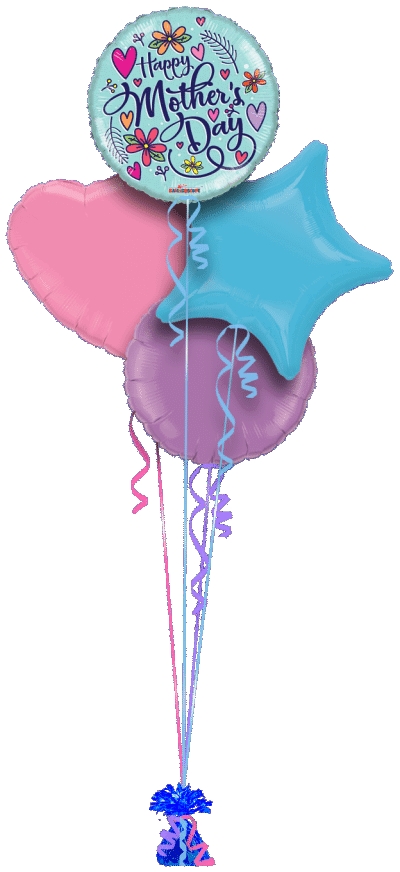 Mothers Day Floral Hearts