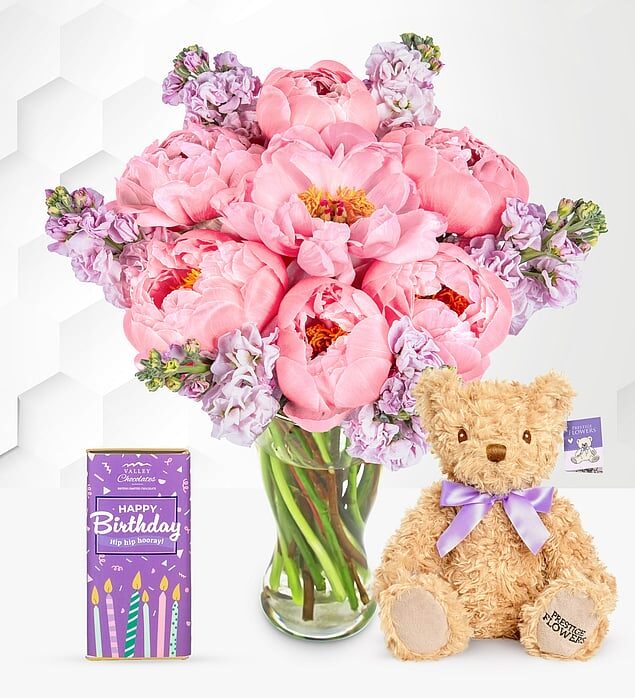 Paradise Peonies Birthday Delight Gift (Standard)