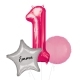 Large Pink Shape Balloon No 2 (3 Balloons Gift Boxed)