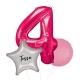 Large Pink Shape Balloon No 5 (3 Balloons Gift Boxed)