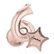 Large Rose Gold Shape Balloon No 7 (3 Balloons Gift Boxed)