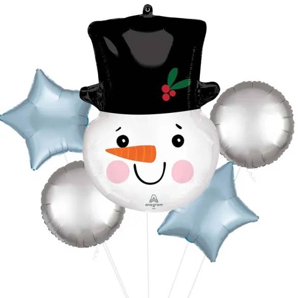 Snowman Head Supershape Balloon (3 Balloons Gift Boxed)