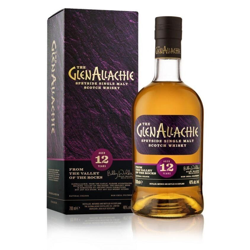 Selection of 2 Bottlings from GlenAllachie (GlenAllachie 12 Year Old x 1 / GlenAllachie Cask Strength (Batch 6) x 1) - Single Malt Scotch Whisky