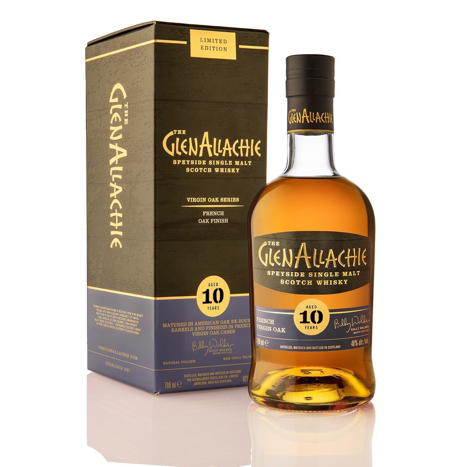GlenAllachie Virgin Oak Series: French Virgin Oak 10 Year Old Limited Edition - Single Malt Scotch Whisky