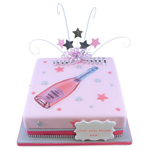 Pink Prosecco Cake (8 inch Serves 20)