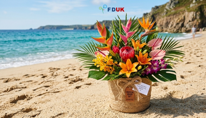 send flowers UK tropical bouquet for beach gift