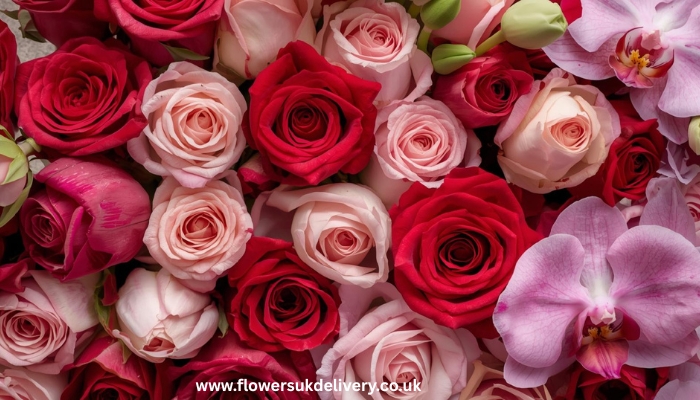 Valentine's roses online and mixed romantic flowers meaning guide