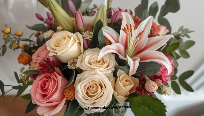 Send anniversary gifts online to UK - beautiful flower bouquet delivery Placement: After Introduction