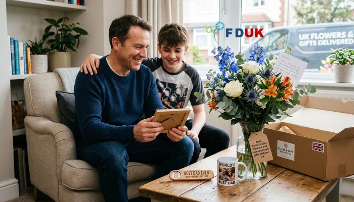 Best Father's Day flowers and personalized gifts delivery UK