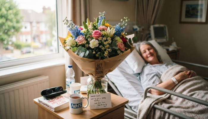 get well soon flowers UK bedside bouquet